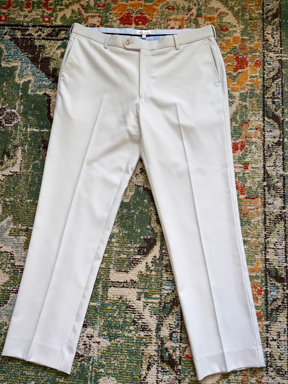 PETER MILLAR men's 36x31 Stone Polyester Flat Frnt Golf Pants Great